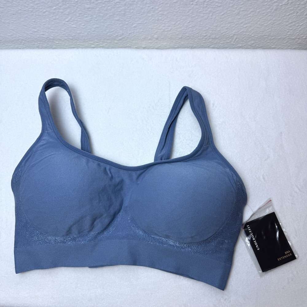 Underoutfit The Comfort Shaping Bra #457 Womens Large Blue Wireless Adjustable